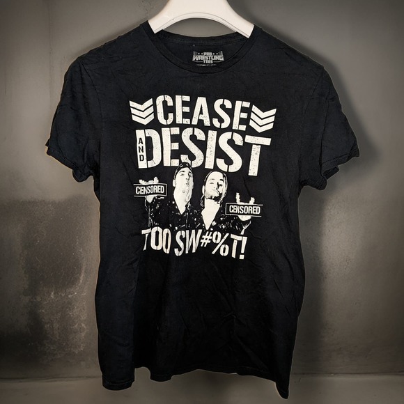 Young Bucks "Cease and Desist" PRO WRESTLING TEES NJPW AEW - Large - Picture 1 of 2